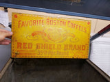 Vintage Bower & Bartlett's Boston tin country store coffee bin Counter Display!