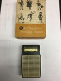 Vintage old retro GE General Electric transistor radio BLACK Model P820A Works