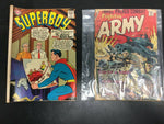 18 Original Dc War Time Comic Books Fightin Army Superboy Super Man Green la LOT