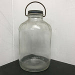 VINTAGE LINIT STARCH 1/2 GALLON GLASS BOTTLE W/BAIL HANDLE & ORIGINAL LID