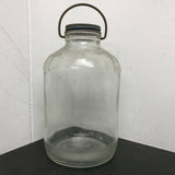 VINTAGE LINIT STARCH 1/2 GALLON GLASS BOTTLE W/BAIL HANDLE & ORIGINAL LID