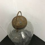 VINTAGE LINIT STARCH 1/2 GALLON GLASS BOTTLE W/BAIL HANDLE & ORIGINAL LID