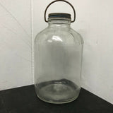 VINTAGE LINIT STARCH 1/2 GALLON GLASS BOTTLE W/BAIL HANDLE & ORIGINAL LID