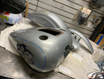 Dyna Wide Glide Factory Paint Set Gas tank Fenders 2004 Silver Flames Bobtail FX