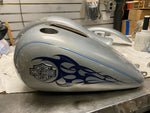 Dyna Wide Glide Factory Paint Set Gas tank Fenders 2004 Silver Flames Bobtail FX