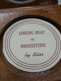 Vtg WW2 Era US Navy Sweetheart Wooden Marqueterie Compact Bliss Bros. Bring Back