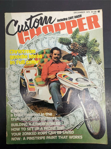 Vtg Dec. 1975 Custom Chopper Magazine Harley C-Note Trike Christmas Special Edt.