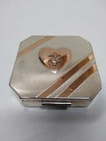 Vtg WW2 Era Sterling Silver US Marines Sweetheart Powder Puff Compact Very Nice!