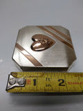 Vtg WW2 Era Sterling Silver US Marines Sweetheart Powder Puff Compact Very Nice!