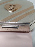 Vtg WW2 Era Sterling Silver US Marines Sweetheart Powder Puff Compact Very Nice!