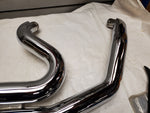 Chrome Swept Speedster Exhaust System w/Powerport Harley Touring Bagger FLHX FLH