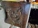 Antique Hand Carved Wood Art Chinese Cedar Chest Box Vintage 20's Engraved Furni
