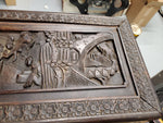 Antique Hand Carved Wood Art Chinese Cedar Chest Box Vintage 20's Engraved Furni