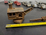 Vintage Cast Iron Toy Hubley Steam Shovel 1920's Pivots Orig Antique Collection