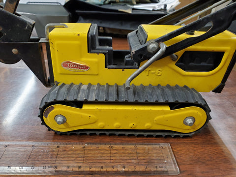 Vintage store Pressed Steel Bulldozer Front Loader Very Heavy