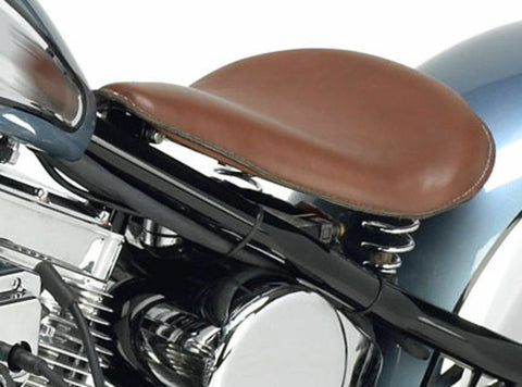 New Brown Leather Solo Seat Harley Custom Chopper Bobber 13" Hardbody Ultima XS