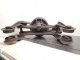 Vintage / antique Leader Cast Iron Hay Trolley Barn Equipment / Tool collectable
