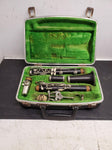 Vintage Evette & Schaeffer Paris France Wood Clarinet Flute Instrument hard case