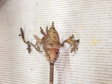 antique Victorian brass steel gas lamp Light Chandelier Fixture Ceiling décor