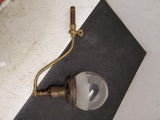 Vintage Victorian sconce gas light wall lamp brass copper original glass 1800's