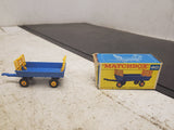 Vintage Matchbox series no . 40 Blue Hay Trailer toy with original box hobby