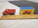Vtg Matchbox series no. 48 Red Dodge Dumper Truck toy original box hobby 1960's