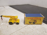 Vintage Matchbox series no. 11 Yellow Jumbo Crane Truck toy w original box hobby