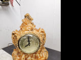 Vintage Lanshire resin Lawrence vomit rock clock Lucite mantle collectable works