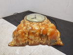 Vintage Lanshire resin Lawrence vomit rock clock Lucite mantle collectable works