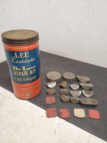 Vintage Lee of Conshohocken deluxe repair kit self vulcanizing cold patching can