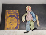 Vintage Big Time Marionette clown puppet with original box toy hobby collectable