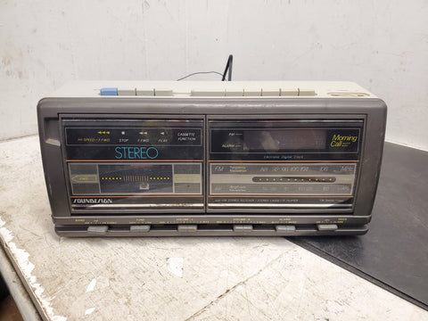 Vintage Soundesign electronic digital clock stereo radio cassette recorder