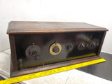 Vintage antique tube radio receiver wooden cabinet casing for parts or repair
