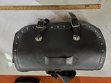 Harley-Davidson black leather Sissy bar bag luggage case