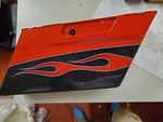 Harley FLHTCUSE5 2010 CVO right saddlebag 2tone Scarlet red dark slate w flames
