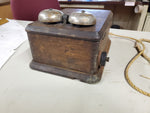 Vintage wooden crank wall telephone Antique collectable 20168 missing receiver