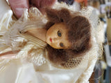 Vtg A Lovely Miniature Doll "Bride" Movable head, arms, and open/closed eyes