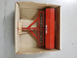 Vtg. Carter Tru-Scale Red Metal Toy Tractor Attachment 409 Grain Drill - Planter