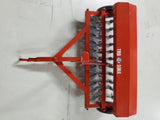 Vtg. Carter Tru-Scale Red Metal Toy Tractor Attachment 409 Grain Drill - Planter