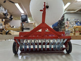 Vtg. Carter Tru-Scale Red Metal Toy Tractor Attachment 409 Grain Drill - Planter