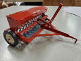 Vtg. Carter Tru-Scale Red Metal Toy Tractor Attachment 409 Grain Drill - Planter