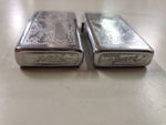 Zippo lighter set of 2 chrome w design bth sides spot for engraving Bradford, Pa