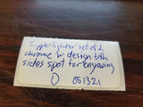 Zippo lighter set of 2 chrome w design bth sides spot for engraving Bradford, Pa