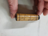 Brown Leather wrapped lighter with the map of Utah on it works made in France