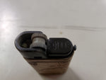 Brown Leather wrapped lighter with the map of Utah on it works made in France