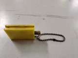 Vtg. Japan Permanent Match Mitsugiri MFG Yellow Key Chain 1950's