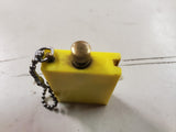 Vtg. Japan Permanent Match Mitsugiri MFG Yellow Key Chain 1950's