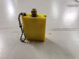 Vtg. Japan Permanent Match Mitsugiri MFG Yellow Key Chain 1950's