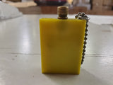 Vtg. Japan Permanent Match Mitsugiri MFG Yellow Key Chain 1950's