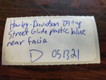 Harley-Davidson '09& up Street Glide plastic blue rear facia part no. 59739-09